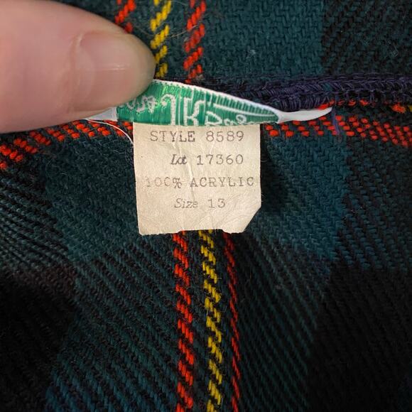 Vintage Sears JR Bazaar Women's Plaid Flannel Button Down Shirt Size Small Top - Picture 8 of 10